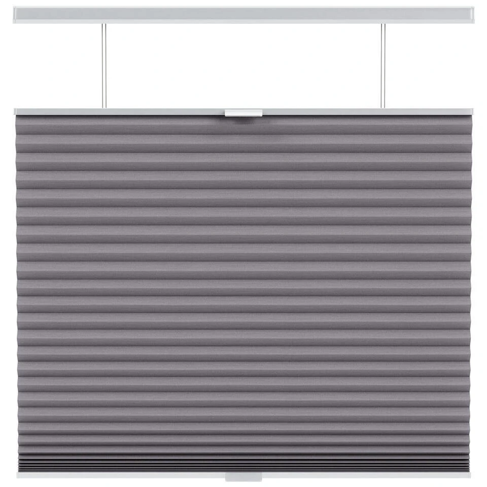 Fenstr Plisségordijn Chicago Dubbel 45mm Lichtdoorlatend - Grijs (20232) - Afbeelding 2