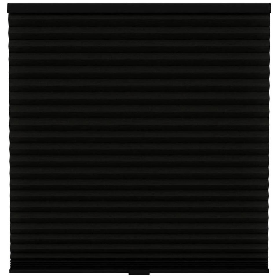 Fenstr Plisségordijn Chicago Dubbel 45mm Lichtdoorlatend - Zwart (15024)