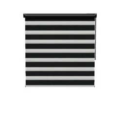 Duo Rolgordijn Lichtdoorlatend - Zwart (15008)