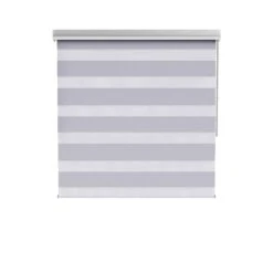 Fenstr Duo Rolgordijn Birmingham Lichtdoorlatend - Zilvergrijs (75601)