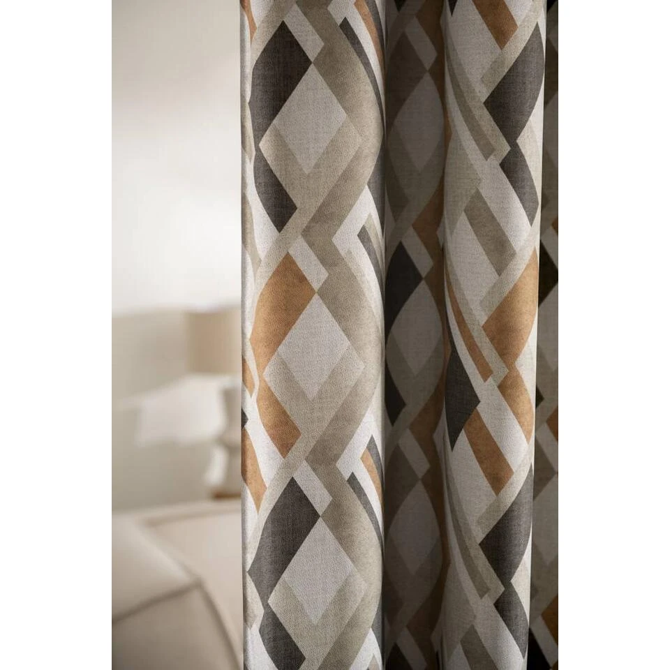 Gordijnstof Edward - Okergeel - Afbeelding 3