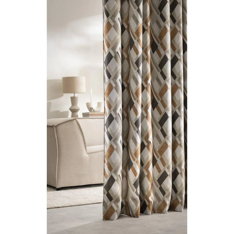 Gordijnstof Edward - Okergeel - Afbeelding 4