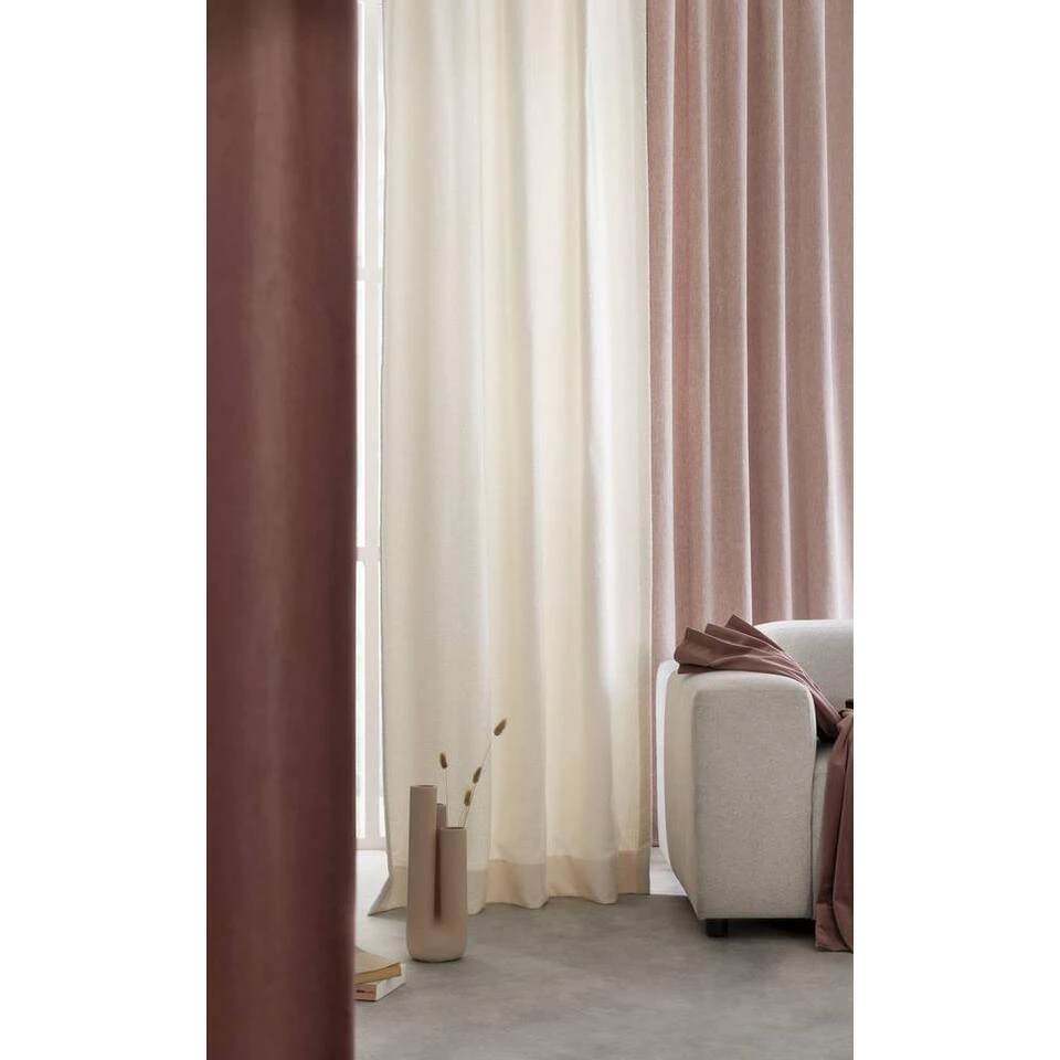 Gordijnstof Coco - Donkerroze - Afbeelding 4